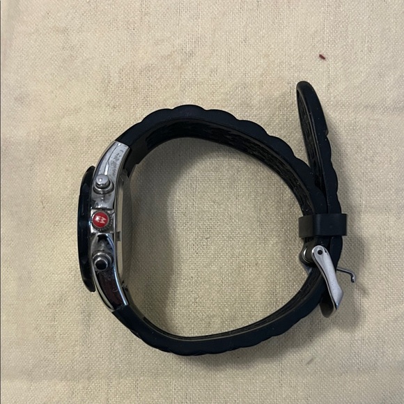 Michele Black and Silver Tahitian Jelly Chronograph Watch - Picture 3 of 6